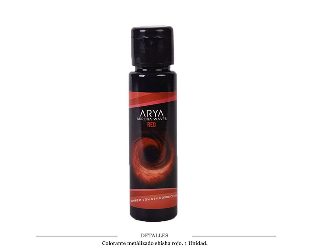 COLORANTE SHISHA EFECTO METALICO ROJO 50 ML 1 UD