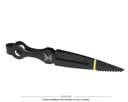 [124.76025] PINZAS METALICAS TORO HOOKAH NEGRA 23 CM 1 UD
