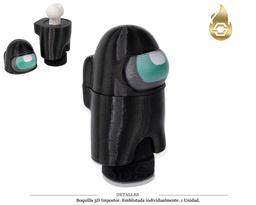 [124.76818] BOQUILLA 3D SAPIENS IMPOSTOR NEGRO 1 UD
