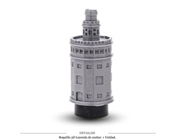 [124.76859] BOQUILLA 3D SAPIENS LEYENDA AZAHAR PLATEADA 1 UD