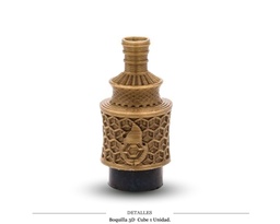 [124.76879] BOQUILLA 3D SAPIENS CUBE DORADO 1 UD