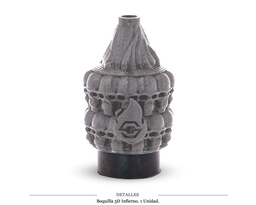[124.76883] BOQUILLA 3D SAPIENS INFIERNO PLATA 1 UD
