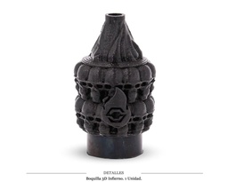 [124.76884] BOQUILLA 3D SAPIENS INFIERNO NEGRO 1 UD