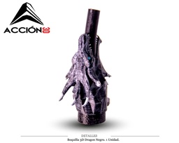 [124.768A23] BOQUILLA 3D ACCION DRAGON NEGRO 1 UD