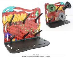 [124.769A23] MUEBLE 3D SAPIENS 6 CAZOLETAS LADRILLOS 1 UD