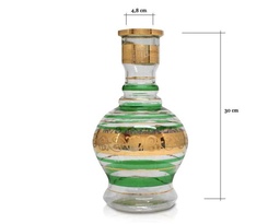 [124.872] BASE NARGUILE YUMBO VERDE/DORADO 30 CM