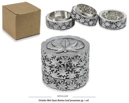[125.01007] GRINDER MET IMAN RESINA LEAF 50X40MM 3P 1 UD