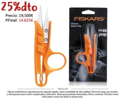 [125.300] TIJERA FISKARS CLASSIC QUICK CLIP 12,5 CM