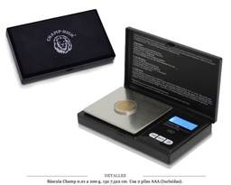 [125.725] BASCULA CHAMP SCALE 0,01 A 200 G.