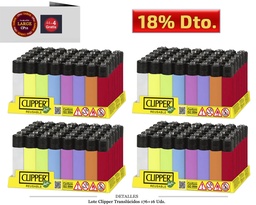 [200.8020] LOTE CLIPPER TRANSLUCIDO 176+16 UDS+CLIPPERPUNTOS