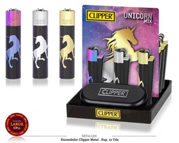 [200.9335] ENCD. CLIPPER METAL UNICORNS MIX 12 UDS