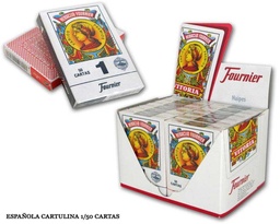 [210.600] BARAJA ESPAÑOLA CARTULINA 1/50 12 UDS