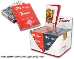 [210.706] BARAJA P ESP CARTULINA 20/55 3 JOKER 12 UDS