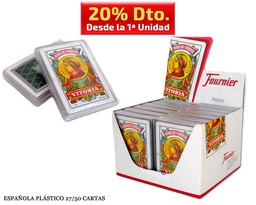 [210.740] BARAJA ESPAÑOLA ESTUCHE DE PLASTICO 27/50 12 UDS