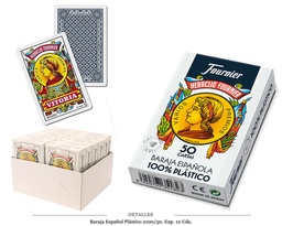 [210.770] BARAJA ESPAÑOL PLASTICO 2100/50 12 UDS
