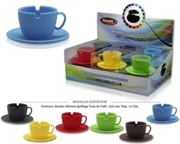 [290.069] CENICERO ATOMIC SILICONA TAZA CAFE 12 UDS