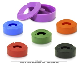 [290.07301] CENICERO SILICONA ROUND COL. SURT. 10X6 CM 1 UD