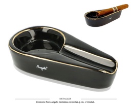 [290.093] CENICERO PURO ANGELO CERAMICA 12X6,8X2,5CM 1 UD