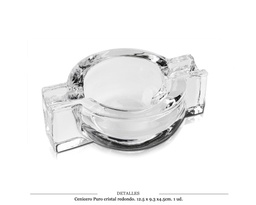 [290.09402] CENICERO PURO CRISTAL REDONDO 12,5X9,3X4,5 CM 1 UD