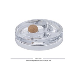 [290.104] CENICERO PIPA ANGELO CRISTAL 17X5CM 1 UD