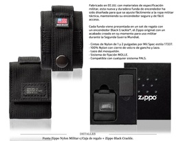 [Z783.014] FUNDA ZIPPO NYLON MILITAR BLACK C/CAJA REGALO