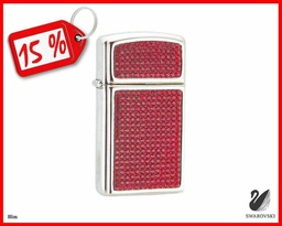 [ZEE80Z.363] ZIPPO MD. SWAROVSKI RED SLIM