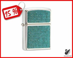 [ZEE80Z.364] ZIPPO MD. SWAROVSKI TURQUESA