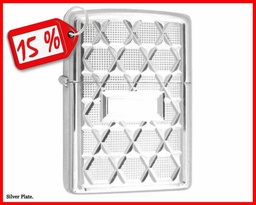 [ZEE87Z.308] ZIPPO MD. 20442 HONEYCOMB SILVER PLATA
