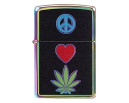 [ZV003.683] ZIPPO MD. PEACE LOVE LEAF DESIGN