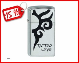 [ZV88Z.249] ZIPPO MD. 1610 SLIM TATTOO LOVE