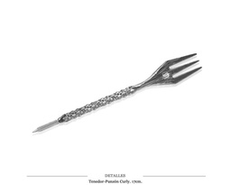 [124.76000E] TENEDOR PUNZON CURLY PLATA 1 UD