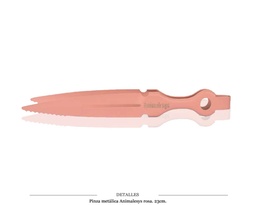 [124.76036] PINZA METALICA ANIMALESYS ROSA 23 CM