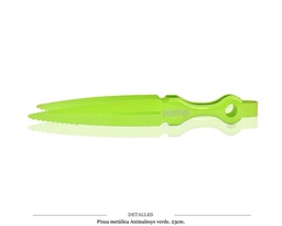 [124.76037] PINZA METALICA ANIMALESYS VERDE 23 CM