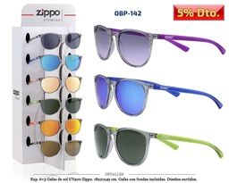 [100.56308] GAFAS SOL ZIPPO UV400 OBP-142 9 UDS