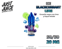 [110.85218] E-LIQUID JUST JUICE SALT BLACKCURRANT LIME ICE 20MG 10ML
