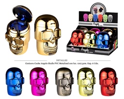 [290.082] CENICERO COCHE ANGELO SKULLS METALIZED 6 UDS