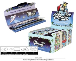 [115.60517] MONKEY KING KS SLIM+TIPS UNBLEACH SPACE EDITION 24 UDS