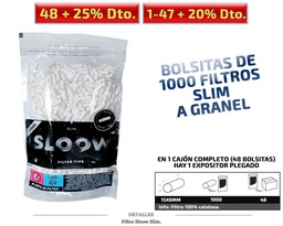 [113.04702] FILTRO SLOOW SLIM 6MM BOLSA 1X1000 UDS