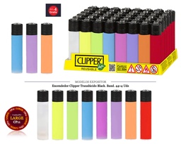 [200.8410] ENCD. CLIPPER COLOR TRANSLUCIDO BLACK 44+4 UDS