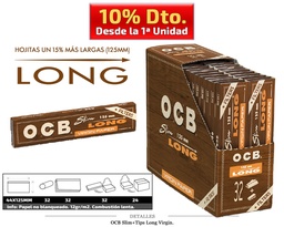 [115.10050] OCB SLIM LONG + TIPS VIRGIN 32 UDS