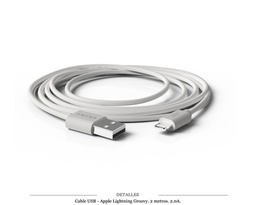 [100.313] CABLE GROOVY USB - APPLE 2M 2.0A