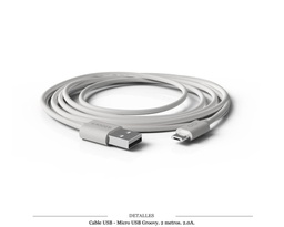 [100.314] CABLE GROOVY USB - MICRO USB 2M 2.0A