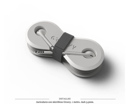 [100.317] AURICULARES GROOVY CON MICRO JACK 3.5 MM 1M