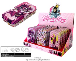 [116.252] CAJA METALICA MONKEY KING PINK 18 UDS