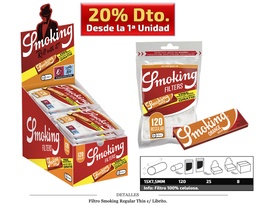 [113.07805] FILTRO SMOKING REGULAR THIN 7,5MM + LIBRITO 25X120 UDS
