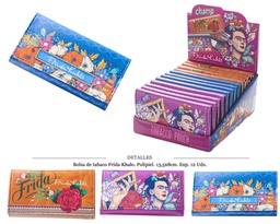 [121.04501] BOLSA TABACO CHAMP P-PIEL FRIDA KAHLO 13x7,5 CM 12 UDS