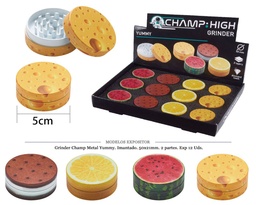 [125.15407] GRINDER CHAMP MET I. YUMMY 50X21MM 2P 12 UDS