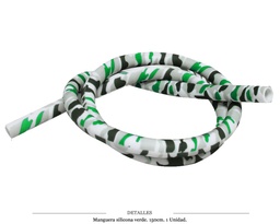 [124.72661] TUBO MANGUERA SILICONA CAMUFLAJE VERDE 150 CM 1 UD