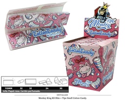 [115.60520] MONKEY KING KS SLIM+TIPS SMELL COTTON CANDY 24 UDS