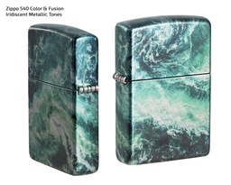 [ZEE006.589] ZIPPO MD. 48621 540 COLOR TUMBLED CHROME